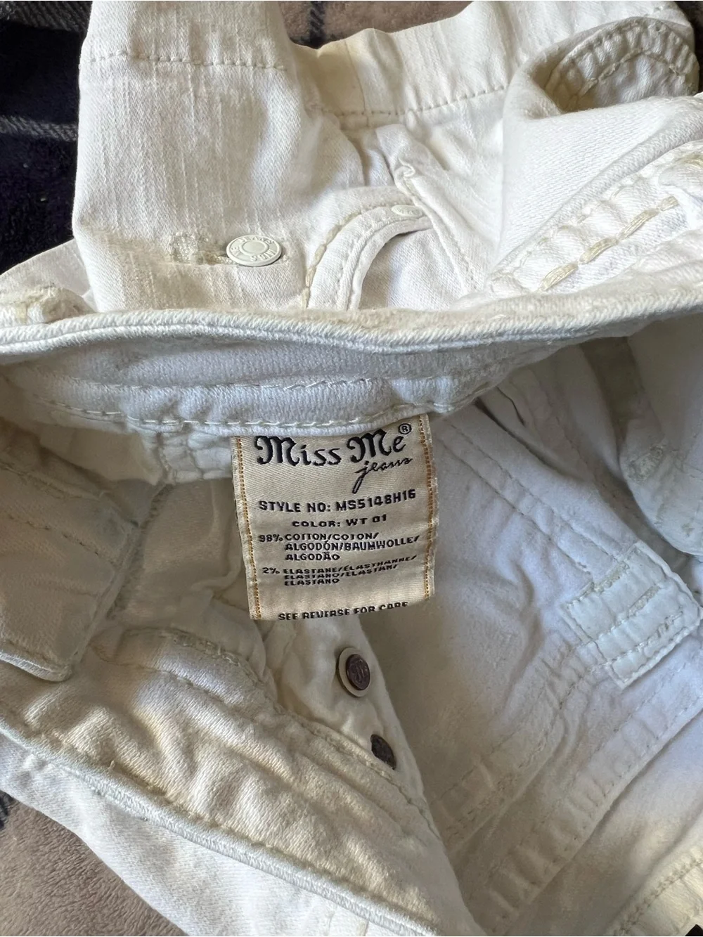 Miss Me White Denim Jean Shorts